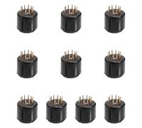 Elqubkan 10 unidades de 9 pines para amplificador de audio 6DJ8 12AX7 ECC83 12AU7 ECC82 EF86 6922 5670