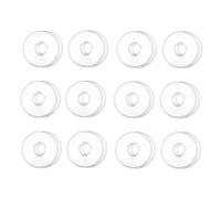 Elqubkan Bobinas de Vidrio para Candelabros, 12 Protectores Antigoteo para Velas, Anillos para Velas Cónicas, Atrapagotas para Velas.