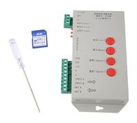 Elqubkan Controlador LED RGB T1000S Tarjeta SD Controlador de 2048 Píxeles para Tira de Luz LED WS2801 WS2811 WS2812B SK6812 LPD6803