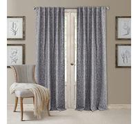 Elrene Antonia Panel de Cortina de Ventana con Bolsillo para Barra Opaca/pestaña Trasera, Tela, Plateado, W 52" x L 95" (1 Panels)