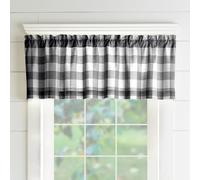 Elrene Buffalo - Cenefa de Cocina, 100% algodón, Color Blanco y Negro, 152,4 x 38,1 cm (1