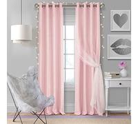Elrene Colección de Paneles de Cortina para Ventana Aurora, poliéster Tela, Rosa Suave, 52" W x 95" L (1 Panel)