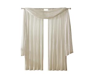 Elrene Home 026865868432 Moda Cortina Cortina Drape Rod Pocket Panel, Crema, 52"x95"