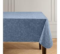 Elrene Home Fashions Camile - Mantel de Vinilo Resistente al Agua y a Las Manchas con Respaldo de Franela, 60 x 120 Pulgadas, Rectangular, Azul