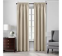 Elrene Home Fashions Colette - Cortina Opaca para Ventana, 132 x 213 cm, Color Marfil