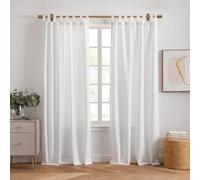 Elrene Home Fashions Cortina de Ventana para Interiores y Exteriores, 026865643039, Blanco, 52"x95"
