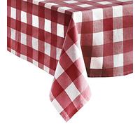 Elrene Home Fashions Farmhouse Living Buffalo - Mantel (132 x 177,8 cm), Color Rojo y Blanco