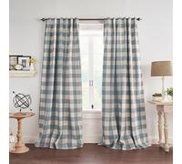 Elrene Home Fashions Farmhouse Living Grainger - Cortina de Ventana para oscurecer la habitación, Sala de Estar y Dormitorio, con Trabillas para cortinero, 52 x 108 Pulgadas, Cambray, 1 Panel