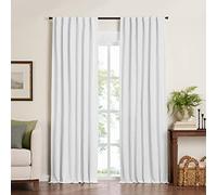 Elrene Home Fashions Harrow - Panel de Cortina Opaca de Textura sólida, 52 x 84 Pulgadas, Color Blanco