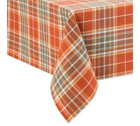 Elrene Home Fashions Hawley - Mantel Rectangular de algodón a Cuadros otoño/Cosecha/Acción de Gracias, 60 x 84 Pulgadas