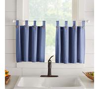 Elrene Home Fashions Juego de 2 estantes para Cocina, cafetería y baño, diseño con Botones de Ventana, Color Azul