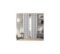 Elrene Home Fashions Kaiden - Cortina geom trica oscurecedora para ventana (1 panel, 132 cm de ancho x 213 cm de largo), color gris