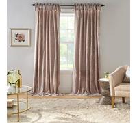 Elrene Home Fashions Korena - Cortina de Terciopelo aplastado para Ventana, Panel de Cortina rústico Chic para Sala de Estar o Dormitorio, 52 x 95 Pulgadas, Color Gris Pardo, 1 Panel