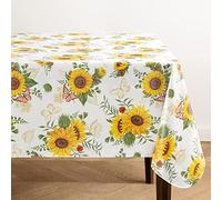 Elrene Home Fashions Mantel de Vinilo Resistente al Agua y a Las Manchas con Reverso de Franela, diseño Floral Vintage, 152 x 213 cm, Rectangular