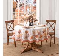 Elrene Home Fashions - Mantel Ovalado con Flores de otoño, Cosecha, Acción de Gracias, 60 x 84 Pulgadas