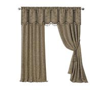 Elrene Home Fashions MIA - Cortina Opaca de Jacquard para Ventana, 52 x 84 Pulgadas (1 Panel), Color Gris Pardo