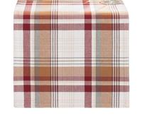 Elrene Home Fashions Seneca - Camino de Mesa de algodón para Centro de Mesa o Centro de Mesa, diseño de Cosecha a Cuadros, 13 x 90 Pulgadas