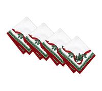 Elrene Home Fashions Villeroy & Boch Toy's Delight Servilletas navide as Servilletas para cenas festivas 17 pulgadas x 17 pulgadas Juego de 4
