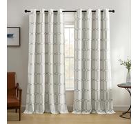 Elrene Kaiden Cortina de Lino con Ojales para oscurecer la habitación, Gris, W 52" x L 95" (1 Panels)
