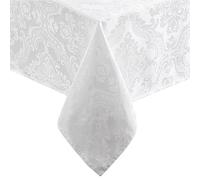 Elrene - Mantel de Damasco, poliéster, Blanco, 70 x 52 Pulgadas (Rectangular)