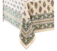 Elrene Moda para el hogar Nomad Winter Block Print Christmas/Mantel Resistente a Las Arrugas Rectangular de Vacaciones, 60 "x144