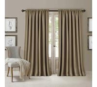 Elrene Panel de Cortina Opaca para Ventana para Todas Las Estaciones, Bolsillo para Barra y pestaña Trasera, 52 x 95 Pulgadas, Oro Antiguo, 1 Panel