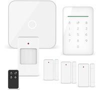 ELRO AS90S Home+ Smart Wireless Alarm System Base, Unidad, Detector de Movimiento, 3X Contacto de Puerta/Ventana y Control Remoto-WiFi-Función gsm-Mejor Probado, Blanco, Juego Completo