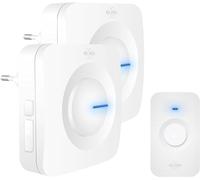ELRO DB3000 Juego de Timbre Inalámbrico - 2X Receptor con Enchufe/Plug-In - Sin Pilas - Blanco