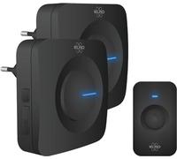 ELRO DB3000 Juego de Timbre Inalámbrico - 2X Receptor con Enchufe/Plug-In - Sin Pilas - Negro