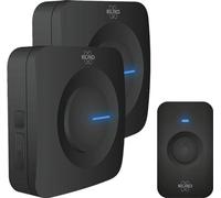 ELRO DB3000 Juego de Timbre Inalámbrico - con 2X Receptor a Batería - Negro