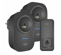 ELRO DB4000PF-P1C2B Kit de Timbre Kinetic inalámbrico con 2 x Receptor Plug-in con Enchufe - sin Pilas