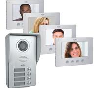 ELRO DV4000-4 Kit de Videoportero │ 4 Apartamentos │ Cámara 1080P Full HD con visión Nocturna │ Cable de 4 Hilos │ 16 Tonos de Llamada