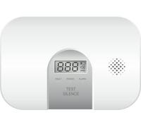 ELRO FC2802 Detector de monóxido de Carbono - Sensor de 10 años - según EN50291 - con Pantalla, botón de Prueba e indicador de Advertencia de batería