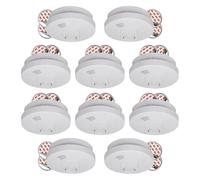 ELRO FS1510 - Lote de 10 detectores de Humo con batería de 10 años y Soporte magnético - Cumple con la Norma Europea EN14604