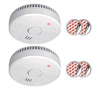 ELRO FS1805 | Juego de 2 Detectores de Humo | Kit de Montaje Magnético | Batería de 5 Años | Cumple con la Norma Europea EN14604 | Blanco | Set de 2