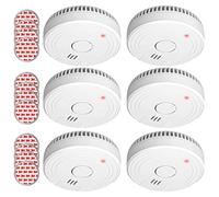 ELRO FS1805M Detector de Humo con batería de 5 años, Blanco, 6 Piezas