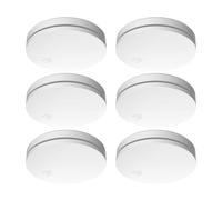 ELRO FS4610 | Set de 6 Detectores de Humo | Kit de Montaje Magnético | Batería de 10 Años | Conforme a la Norma Europea EN14604 | Blanco | Set de 6 Unidades