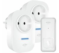 ELRO Timbre cinético inalámbrico DB4000 - con receptor enchufable con toma de corriente -Pilas