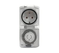 ELRO TO1500 Interruptor horario mecánico de Exterior | IP44 Estanco | Tiempos de conmutación de 30 Minutos | hasta 3600W