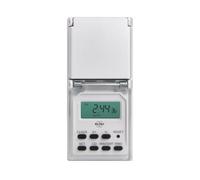 ELRO TO3000 Interruptor horario digital para exteriores con programa semanal programable | 10 conmutaciones por día | Función aleatoria | IP44 resistente al agua | hasta 3600W