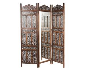 Elroi - Biombo oriental moderno de madera y MDF (150 cm), color marrón