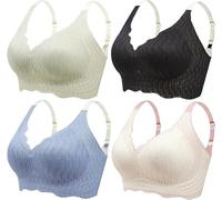 Elrosy Bra - Elrosy Jelly Gel Bra - Elrosy Jelly Gel Shaping Bra,Posture Correcting Anti Saggy Breasts Bra All Day Tender Care (Blue, XL)