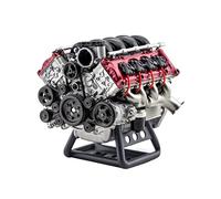 Elroy369Lion MAD - Motor de combustión dinámico V8 para AX90104 SCX10II Capra VS4 10 Pro / Ultra modelo de coche, simulación de montaje, colección exquisita, juguete de mango