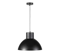 Els Banys - Lámpara de Techo - Modelo Nico - PVC Negro - Ø39 cm x 26 cm - Casquillo E27 - Cable Regulable 100 cm - Embellecedor Incluido - Uso Interior IP20