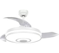 ELS BANYS Ventilador techo silencioso luz led aspas plegables.