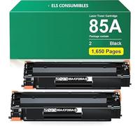 ELS CONSUMIBLES CE285A Cartucho de Tóner Compatible para Toner HP 85A CE285A para HP LaserJet Pro P1102W P1102 P1005 M1132 M1132MFP P1109 P1100 M1210 M1212 M1212nf M1217nfw M1136 M1130 M1134 (2 Negro)