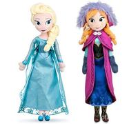 (Elsa+Anna, 40cm) 2PCS Muñecas Frozen Anna Elsa Reina de las Nieves Princesa Muñeca de Peluche Niños Juguetes