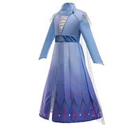 ELSA & ANNA Disfraz de princesa niña - Vestido de princesa para niña - Disfraz de reina de las nieves - Para fiestas, cumpleaños, cosplay y Halloween - 8-9 años (315)