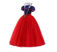 ELSA & ANNA® Princesa Disfraz Traje Parte Las Niñas Vestido (Girls Princess Fancy Dress) ES-SNWRED03 (3-4 Años, Rojo)