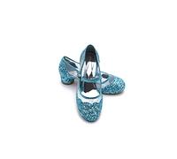 ELSA & ANNA Zapatos de princesa niña - 3 cm tacón - Zapatos de fantasía con brillos y cristales - Para fiestas, cumpleaños y cosplay - Tacones niña princesa (SH2205)